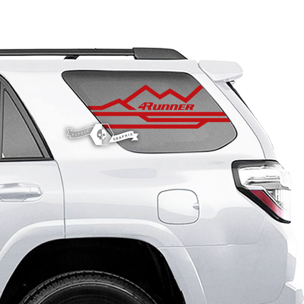 Paar 4Runner Window Mountains Line Logo seitliche Vinyl-Aufkleber für Toyota 4Runner
