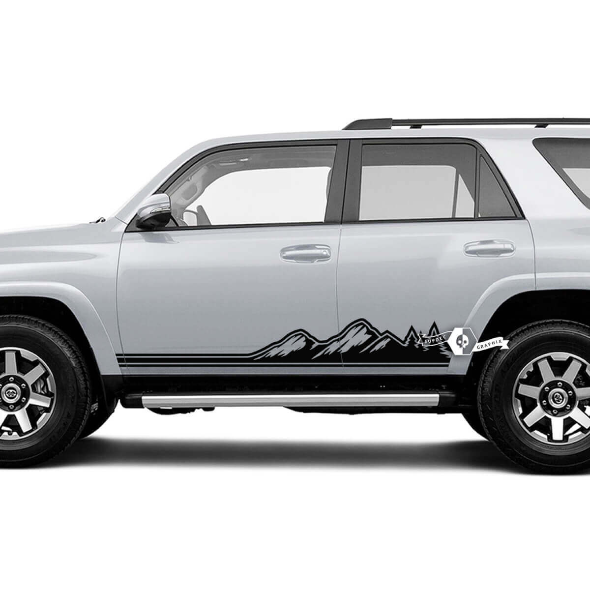 Mountains Style Türseitenstreifen Vinyl-Aufkleber Aufkleber für Toyota 4Runner TRD