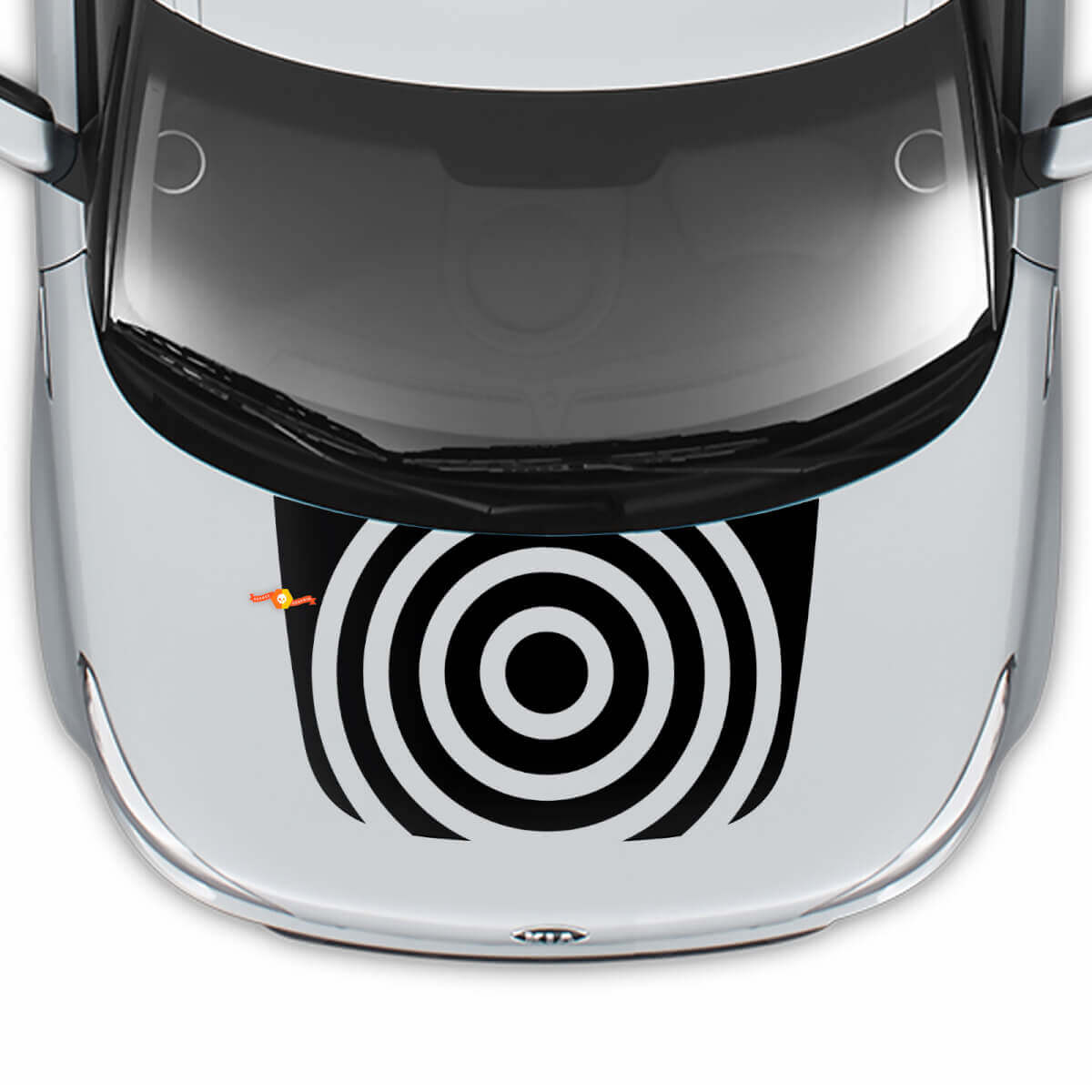 Hood Circle Decal Wrap Vinyl -Aufkleber Aufkleber für Kia Soul
