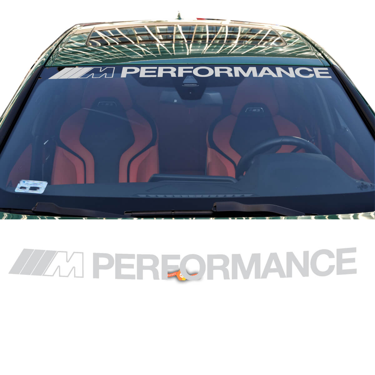 ///M Performance Aufkleber für Windschutzscheibe oder Heckscheibe passend zur BMW G-Serie
