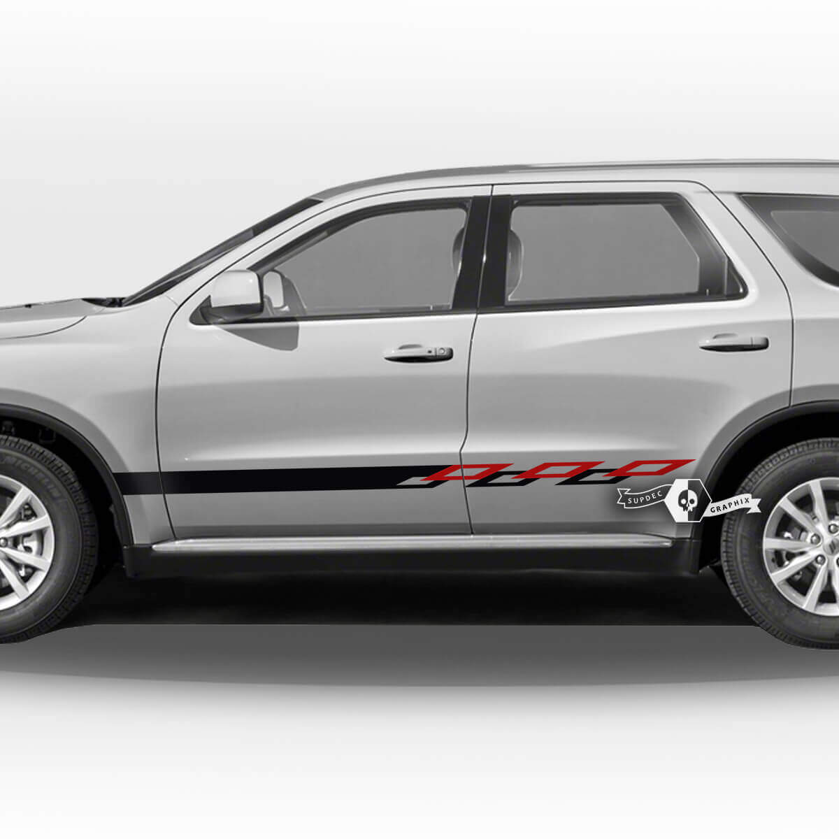 Paar Dodge Durango Seitentüren Rocker Panel Trim Schachbrett Flagge Streifen Aufkleber Vinyl Aufkleber 2 Farben
