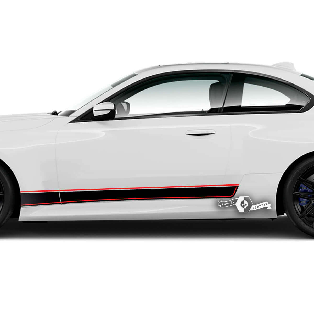 Paar BMW M2 M240 G42 F22 F87 M Performance Trim Seitenstreifen Türen Streifen Vinyl Aufkleber Aufkleber 2 Farben
