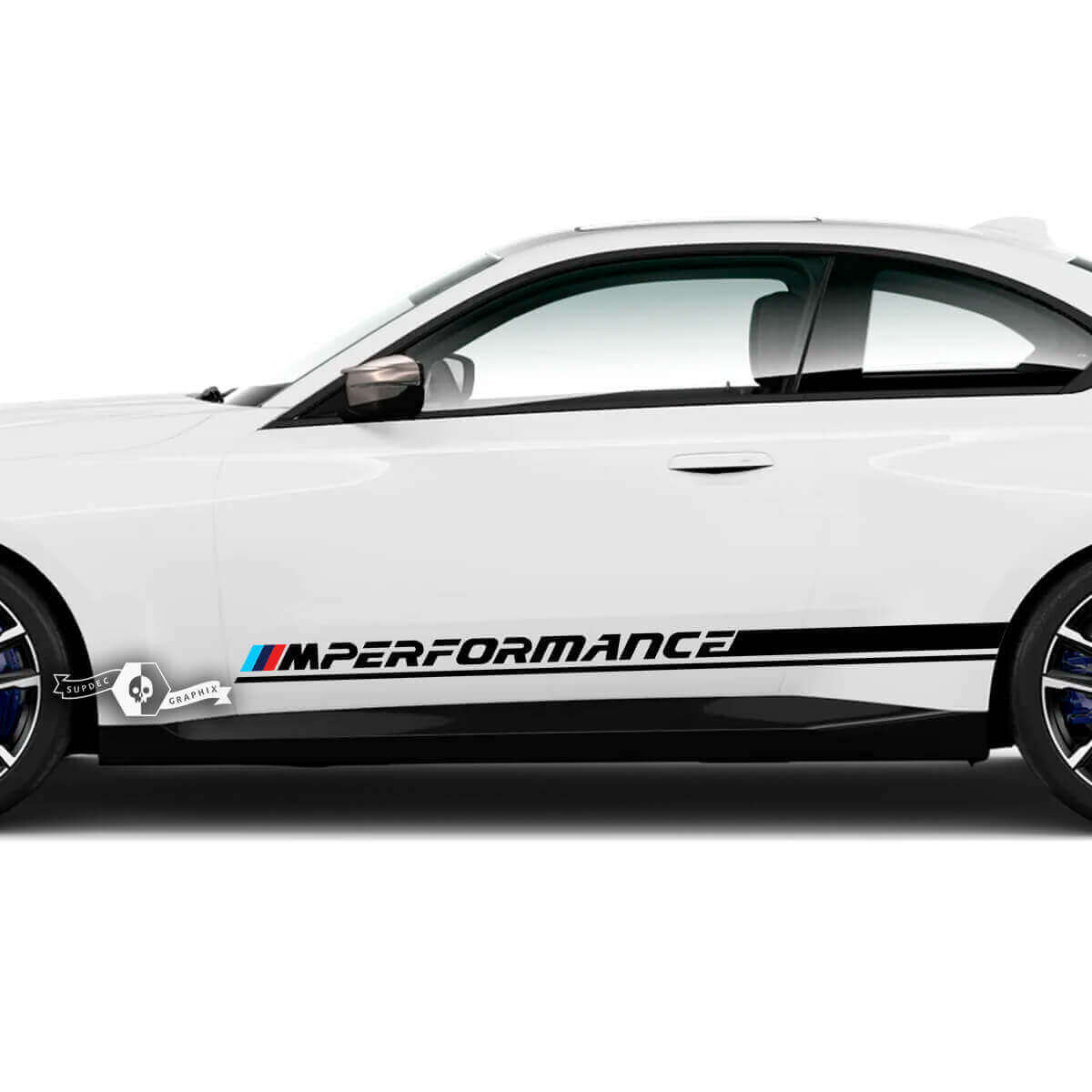 M Performance Style Seitenstreifen Vinyl-Aufkleber Set für BMW M2 M240