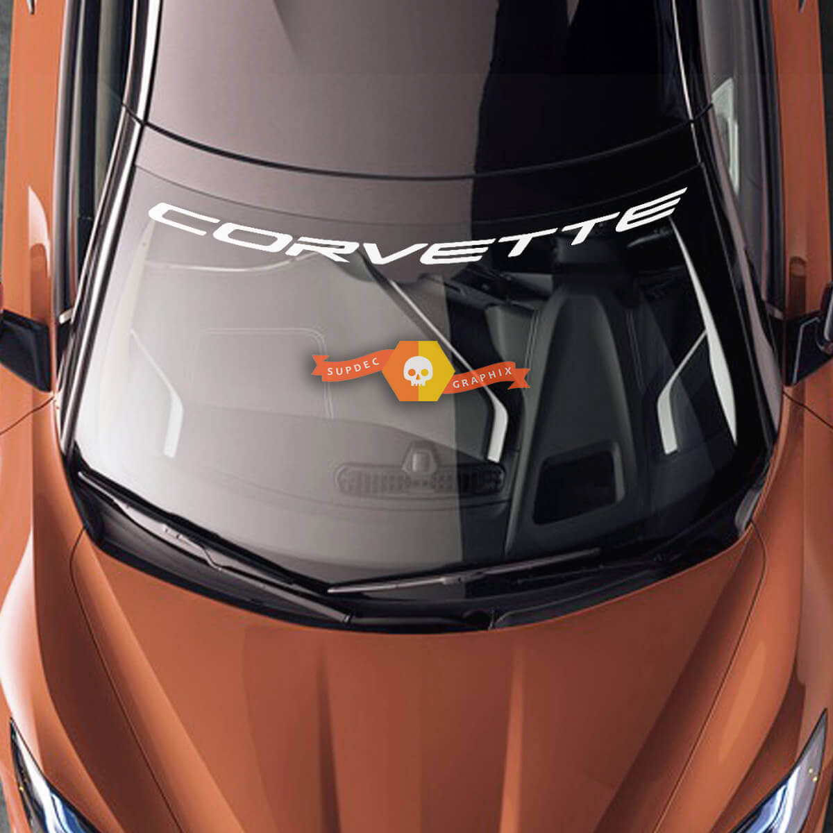 Corvette Windshield Banner Vinyl-Aufkleber für Chevrolet Corvette C8
