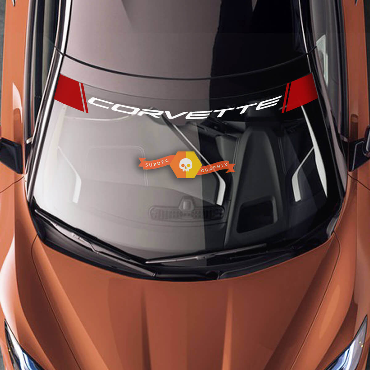 Corvette Windshield Vinyl-Aufkleber für Chevrolet Corvette C8