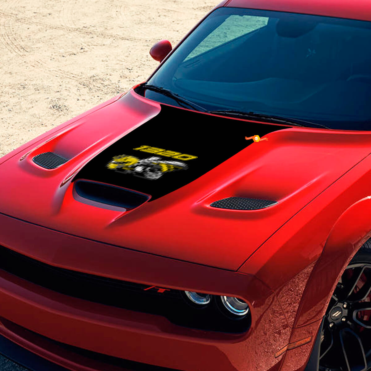 1320 Super Bee Style Motorhauben Vinyl-Aufkleber für Dodge Challenger