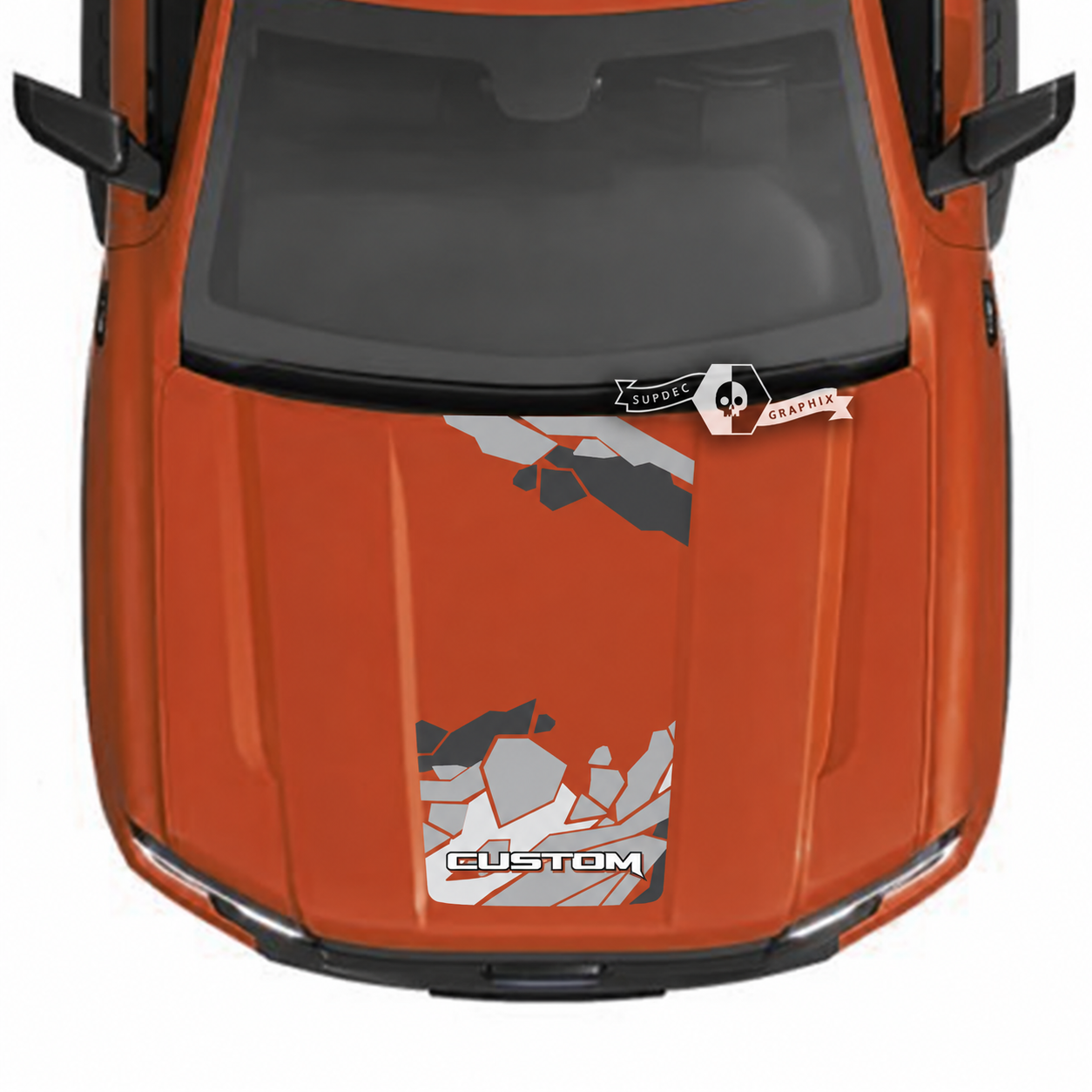 CUSTOM Offenes Center Tarnfolie Hauben-Patch-Kit Hauben-Vinyl-Aufkleber für Ford Ranger