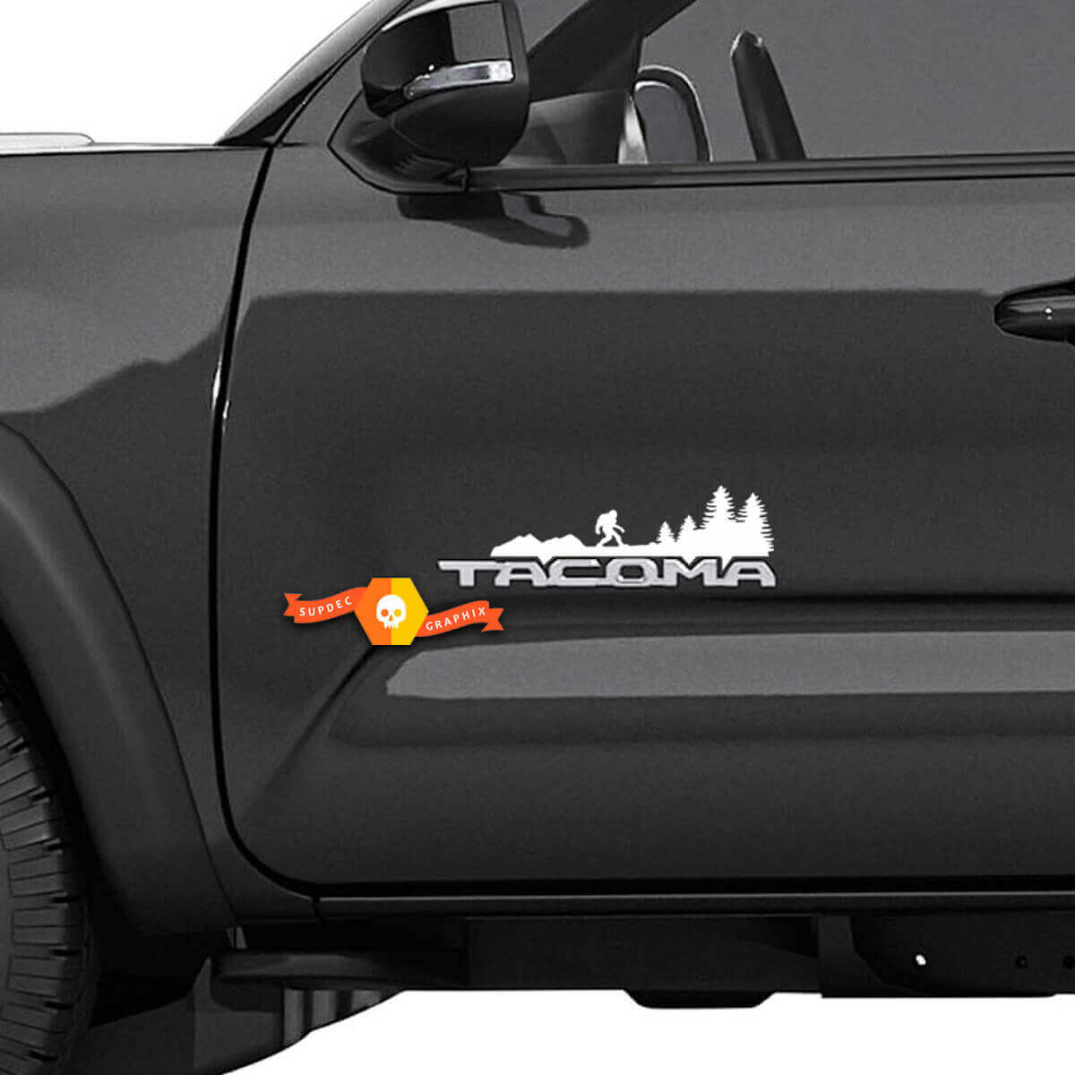 Bigfoot Wald Seitentür Vinylaufkleber Aufkleber für Toyota Tacoma