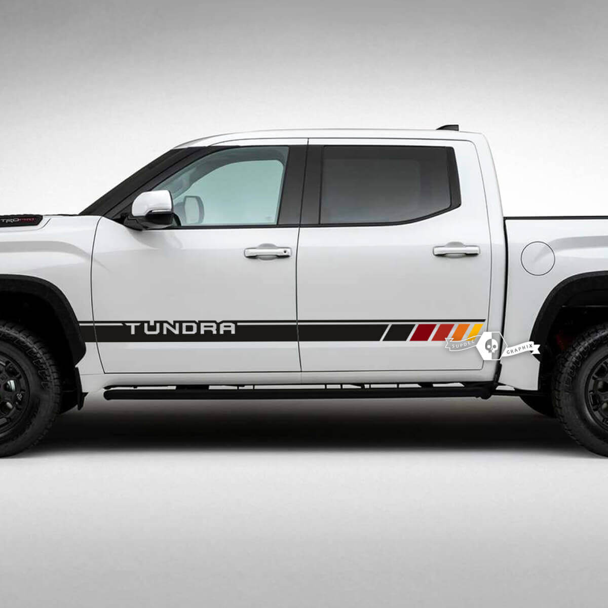 Paar Toyota Tundra TRD Retro Vintage SunSet Türen Streifen Kit Vinyl Aufkleber Aufkleber 4 Farben
