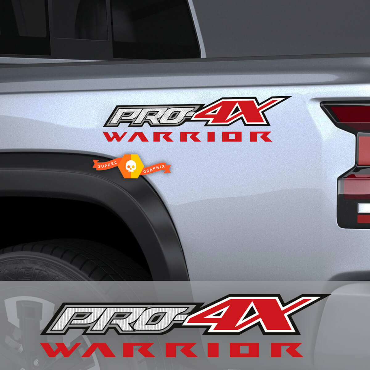 2X Nissan Frontier Pro-4X Warrior Pickup Truck Car Vinyl Both Side Sticker Decals Graphics
