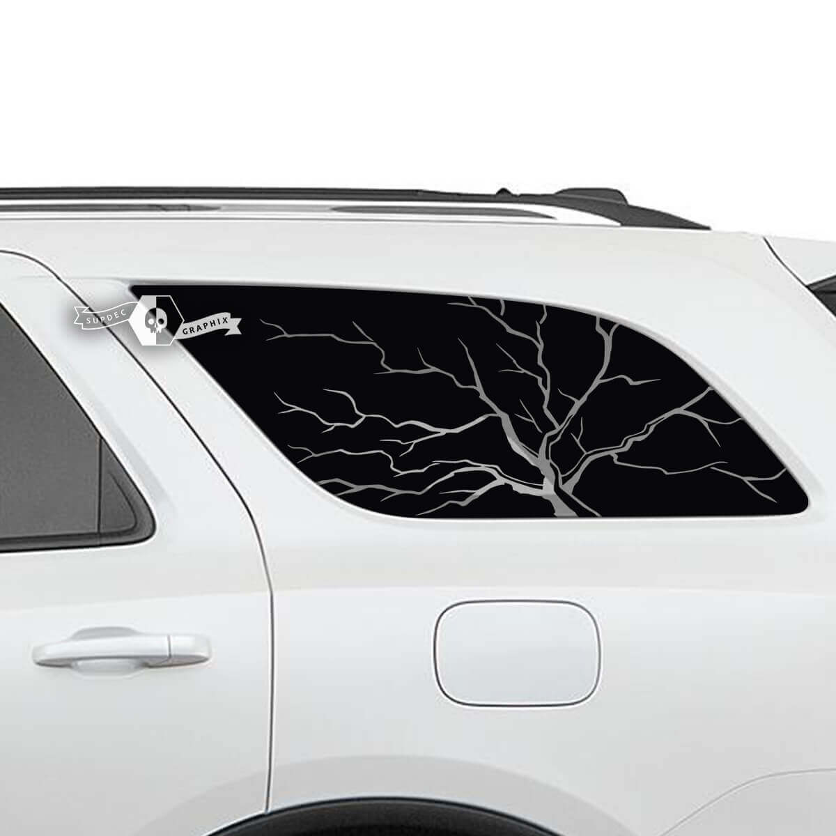 2x Dodge Durango Side Rear Window Tree Outline Aufkleber Vinyl Aufkleber
