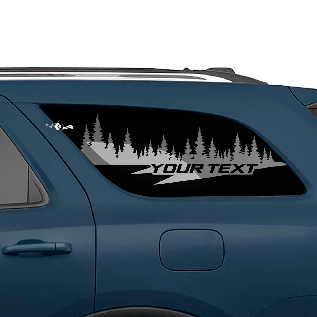 Pine Forest Aufkleber für Seitenscheiben hinten, 2-teilig, für Dodge Durango