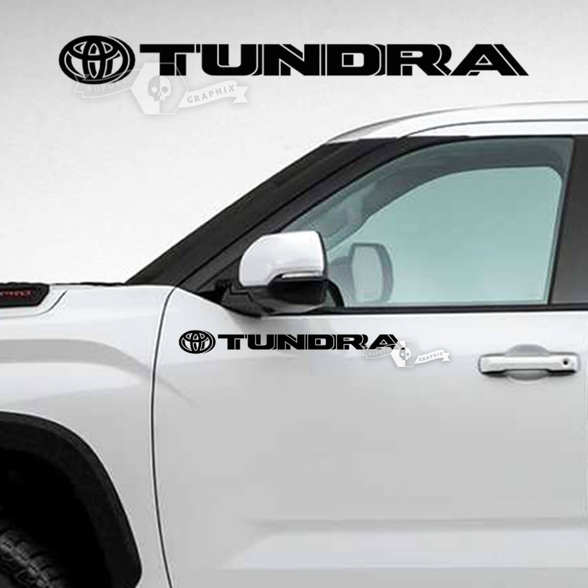 Paar Toyota Tundra Doors Logo Side Stripes Vinyl Sticker Aufkleber
