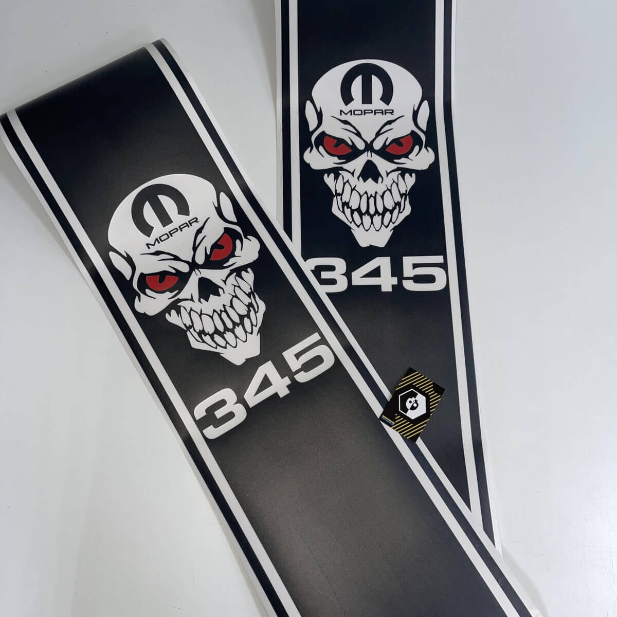 Dodge Ram 345 HEMI Mopar Skull Heckbett Vinyl Aufkleber Decal Streifen
