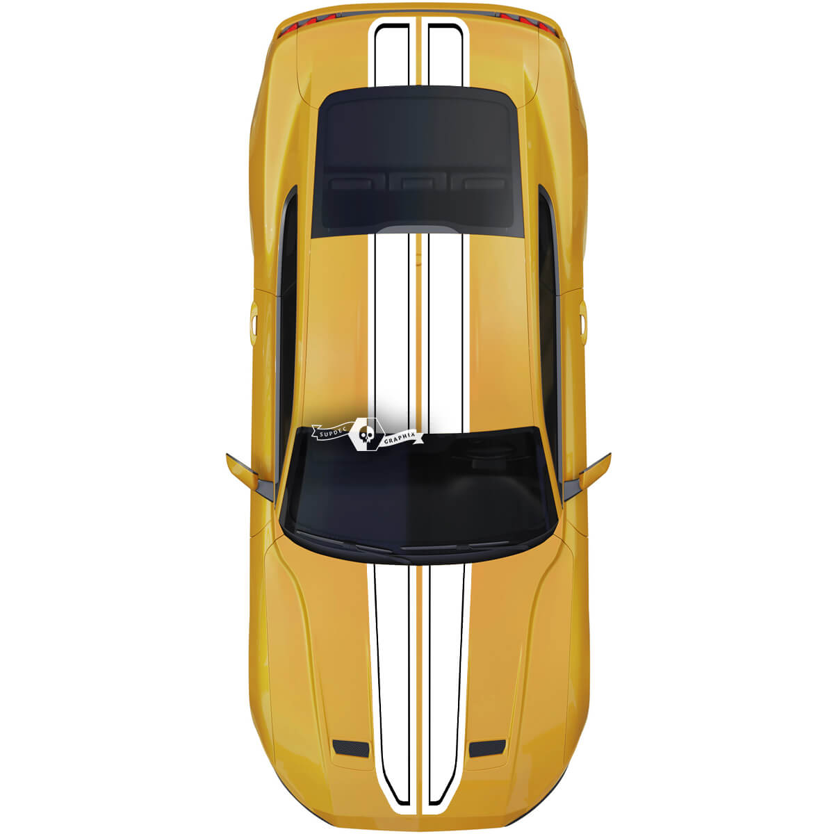 Ford Mustang Mach Motorhaube Dach Heckklappe Aufkleber Auto Vinyl Aufkleber Shelby Sport Racing Streifen 2 Farben

