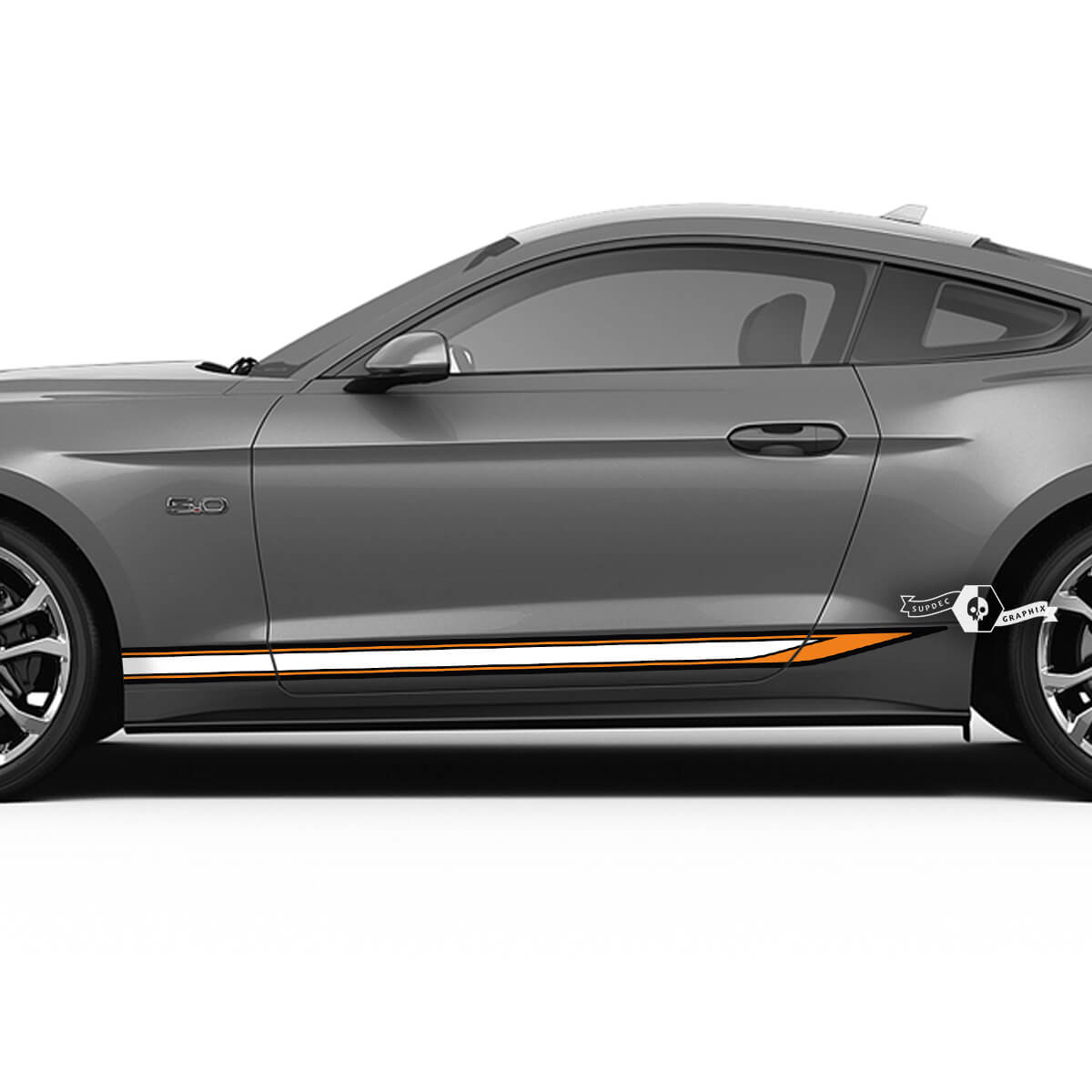 Rennstreifen Seiten Vinylaufkleber für Musclecar Musclecarmodell 2015-2023