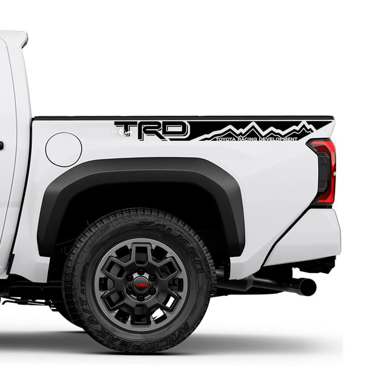 2 TRD Tacoma Seitenbett Streifen Vinyl Aufkleber Aufkleber -Aufkleber -Kit für Toyota Tacoma
