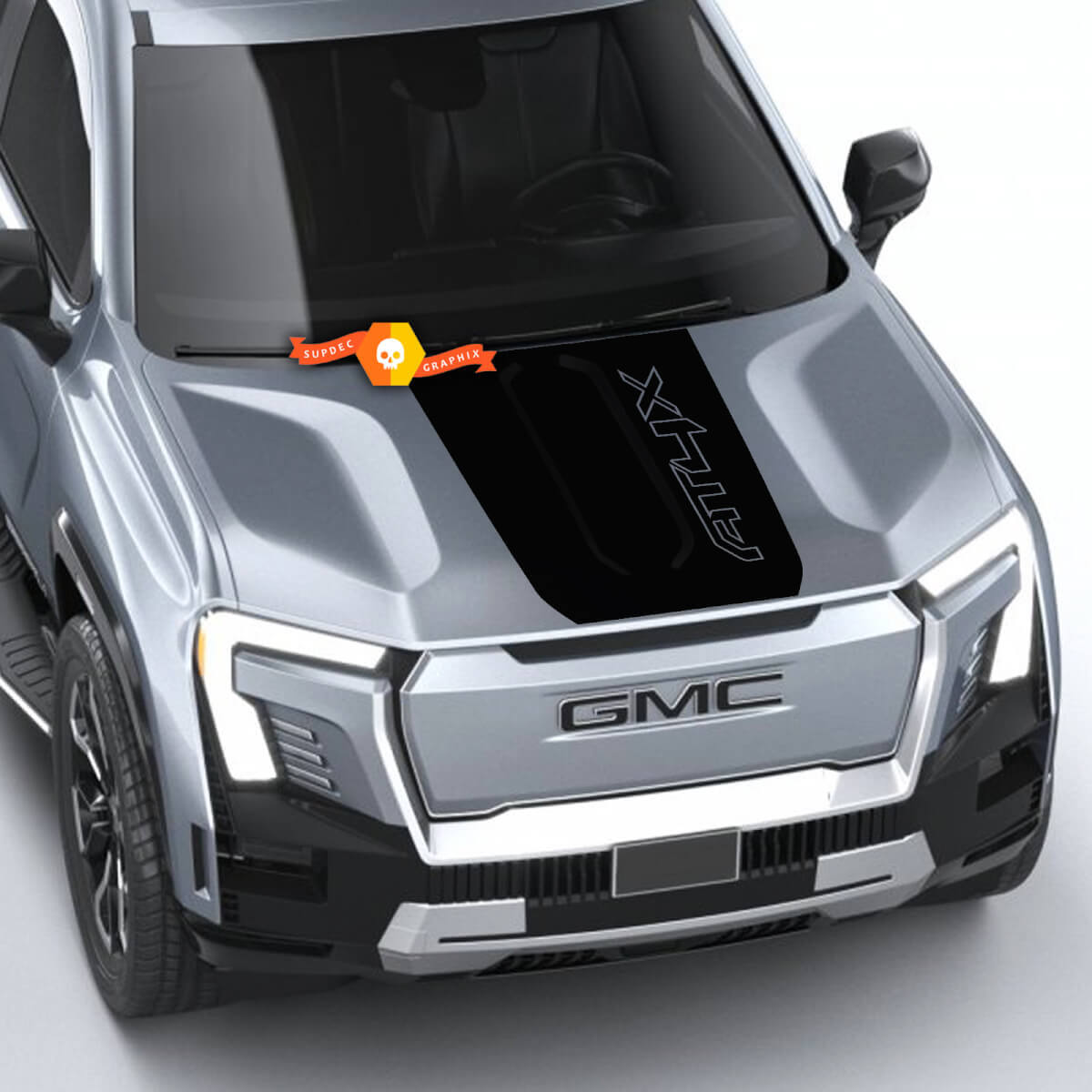 AT4X Blackout Style Motorhauben-Vinylaufkleber für GMC Sierra 1500 AT4X