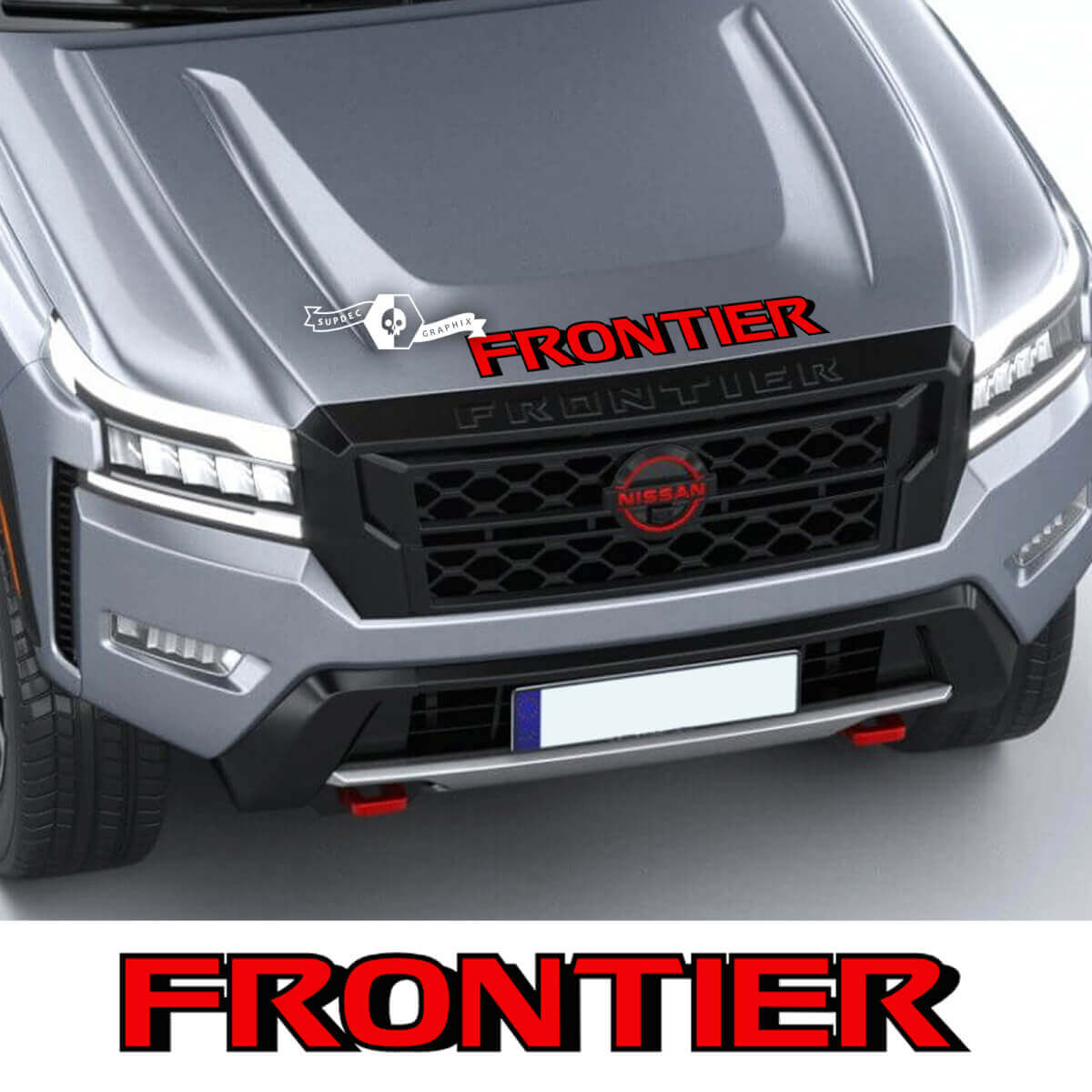 Nissan Frontier S SV Pro-4x Motorhaubenaufkleber, Vinyl-Logo, grafische Aufkleber, 2 Farben
