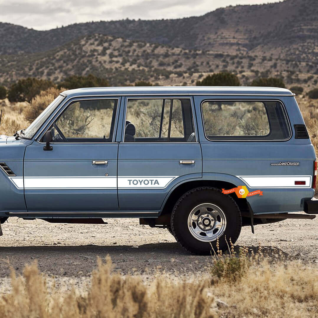 Retro-Stil Seitenstreifen Vinyl-Aufkleberset für Toyota Land Cruiser FJ60