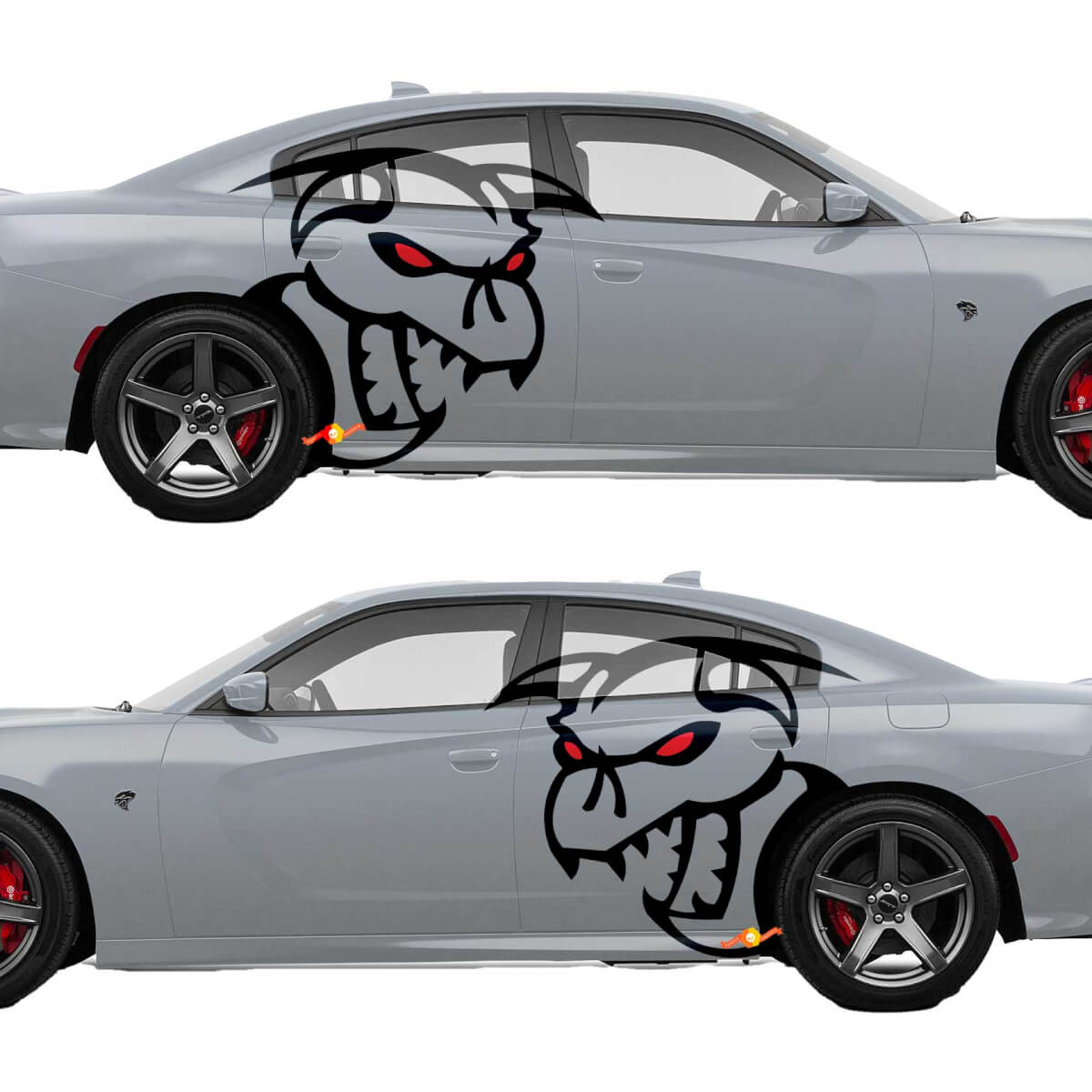 Riesige Tribal-Aufkleber, Grafik-Vinyl für Dodge Challenger Charger Mopar SRT Hellcat Demon Logo HEMI 392
