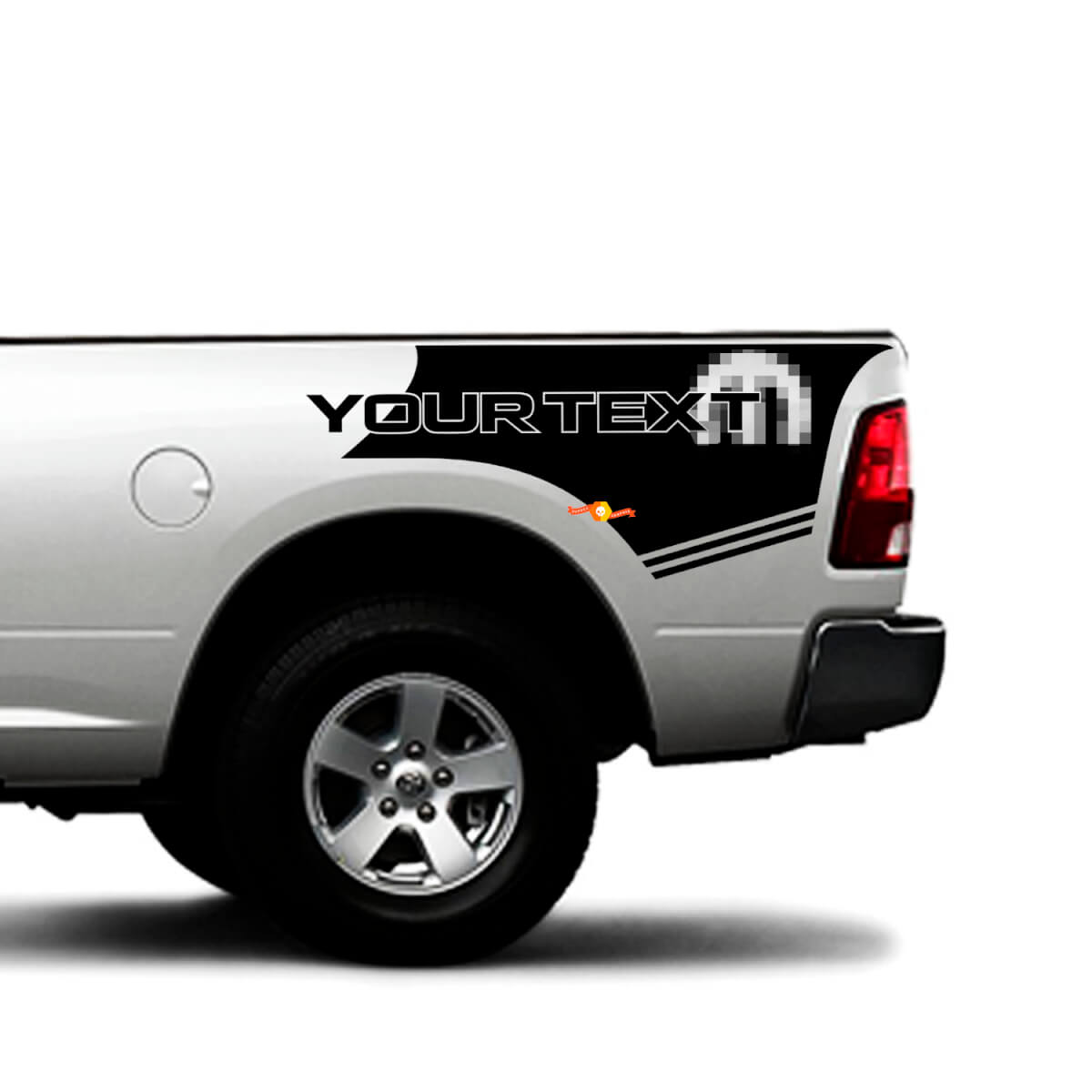 Mopar Stil Benutzerdefiniertes Text-Bettseiten-Vinylaufkleber-Kit für Dodge Ram