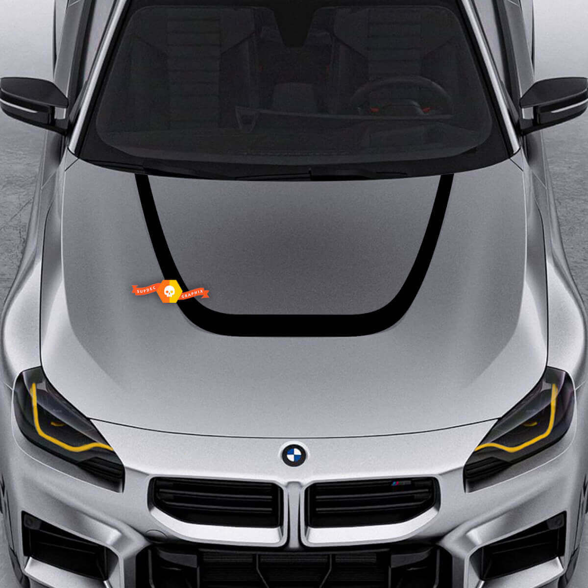 U-förmiger gebogener Streifen Motorhauben-Aufkleber für BMW M2 G87