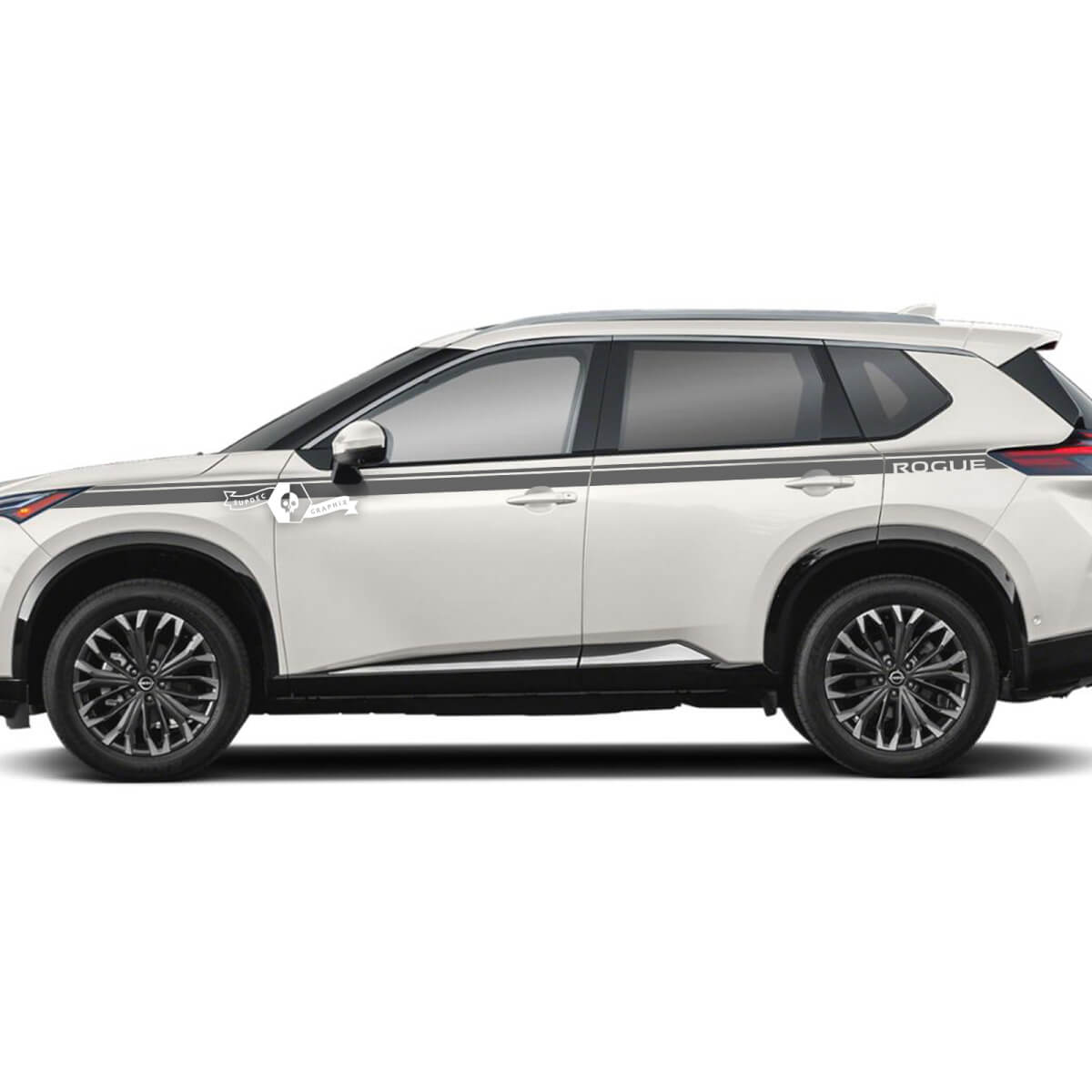 Paar Nissan Rogue Frontfender Side Up Door Rear Fender Trim Logo Streifen Aufkleber Aufkleber Vinyl Grafik
