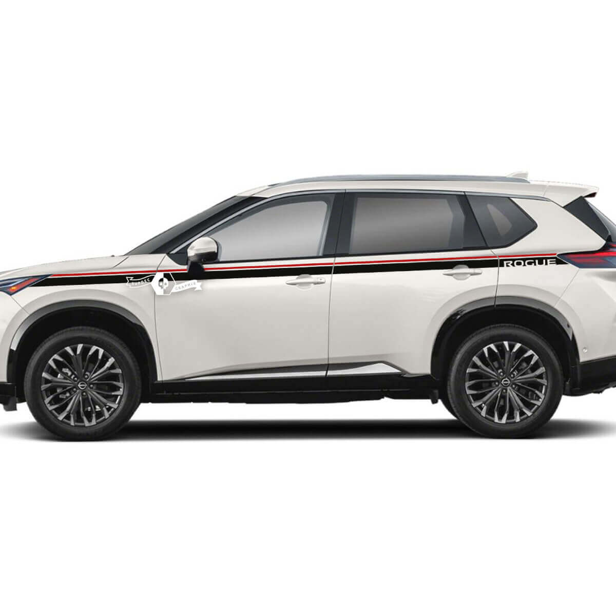 Paar Nissan Rogue Frontfender Side Up Door Rear Fender Trim Logo Streifen Aufkleber Aufkleber Vinyl Grafik 2 Farben
