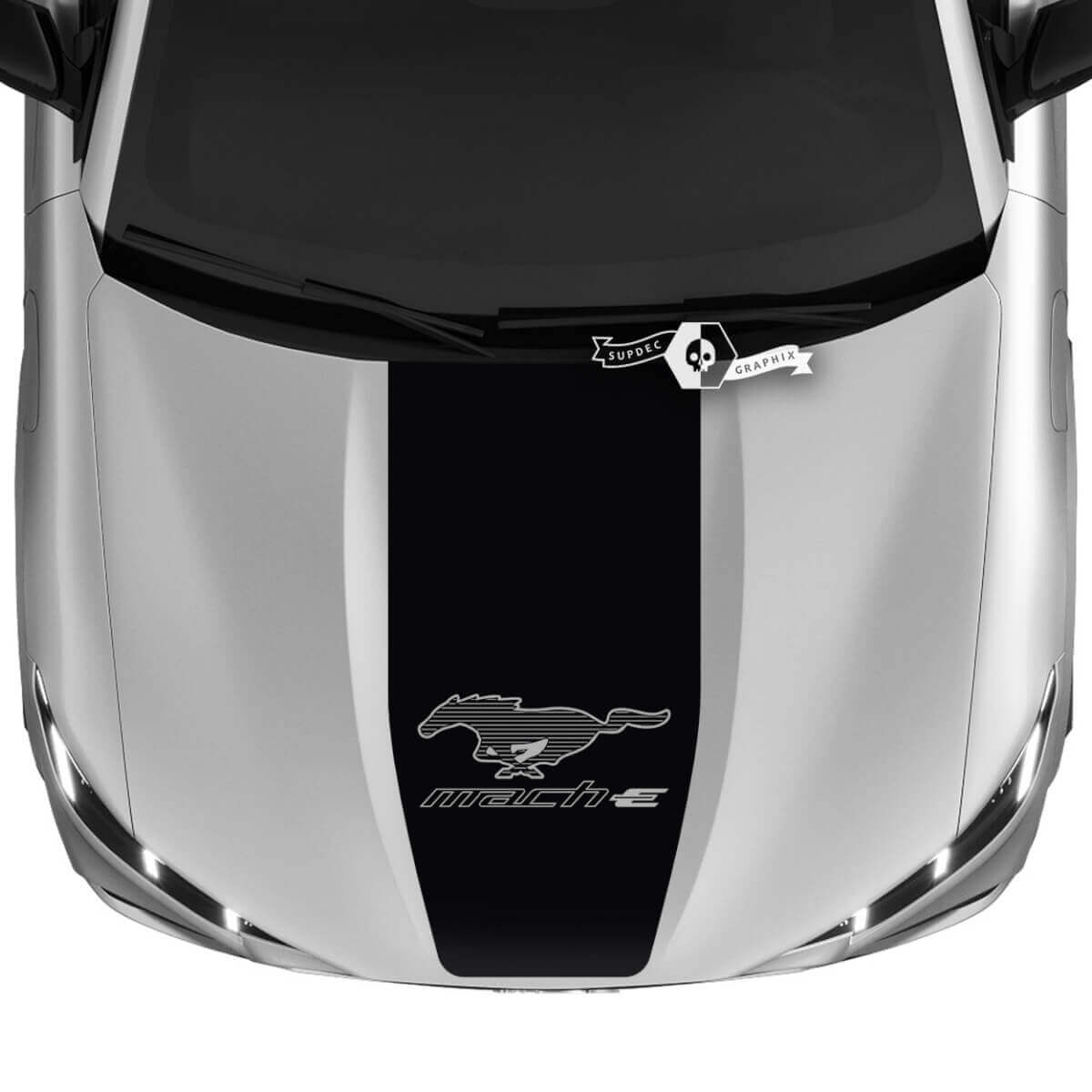 Motorhaube Musclecar Musclecarmodel MACH-E MACH E Logo Aufkleber Vinylaufkleber
