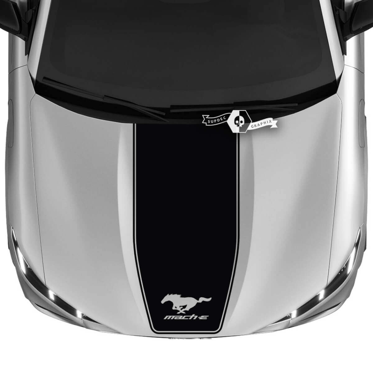 Motorhaube Ford Mustang MACH-E MACH E Logo Umriss Aufkleber Vinyl Aufkleber
