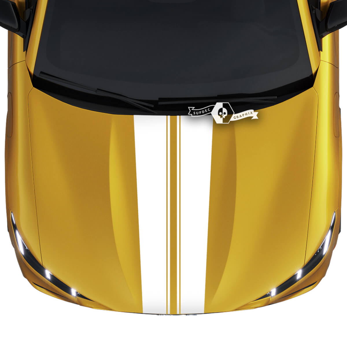 Motorhaube Ford Mustang MACH-E MACH E Dual Outline Aufkleber Vinyl Aufkleber
