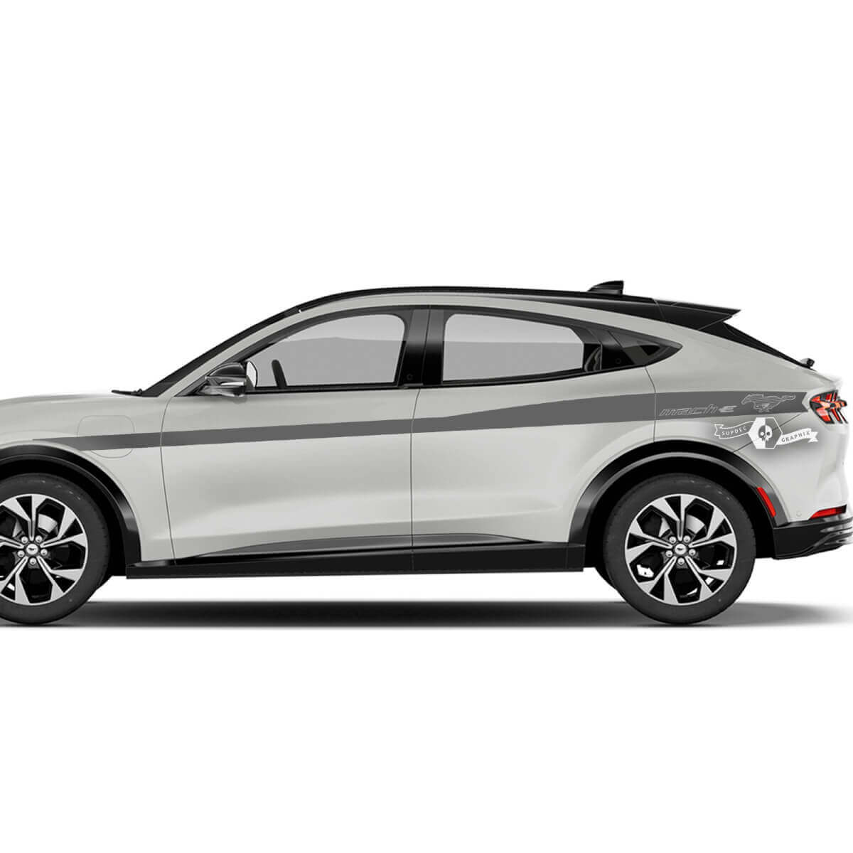 Paar Ford Mustang MACH-E MACH E Front Fender Top Line Stripes Seitentür Heckfender Aufkleber Vinylaufkleber
