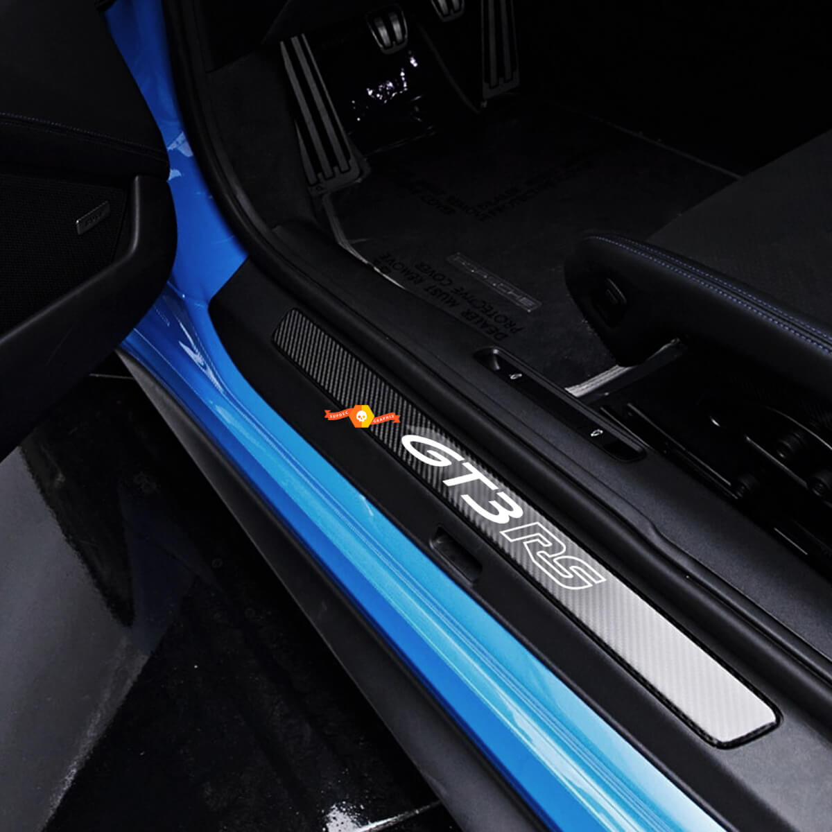 Porsche 911 - 991 GT3 RS GT3RS seitlicher Vinyl-Aufkleber für Türschwellenschutz
