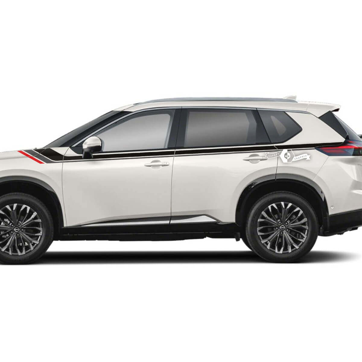 Paar Nissan Rogue Seitentür Rocker Panel Heckfender Streifen Aufkleber Aufkleber Vinyl Grafik 3 Farben
