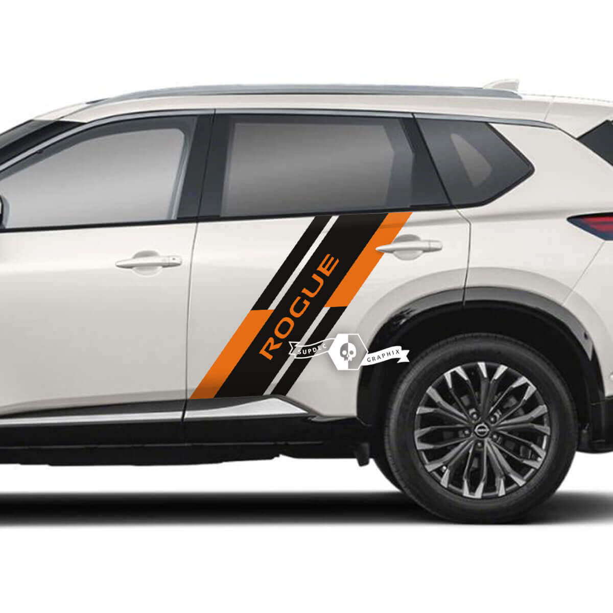 Paar Nissan Rogue Seitentür-Heckfender-Aufkleber, Vinyl-Grafik, 2 Farben
