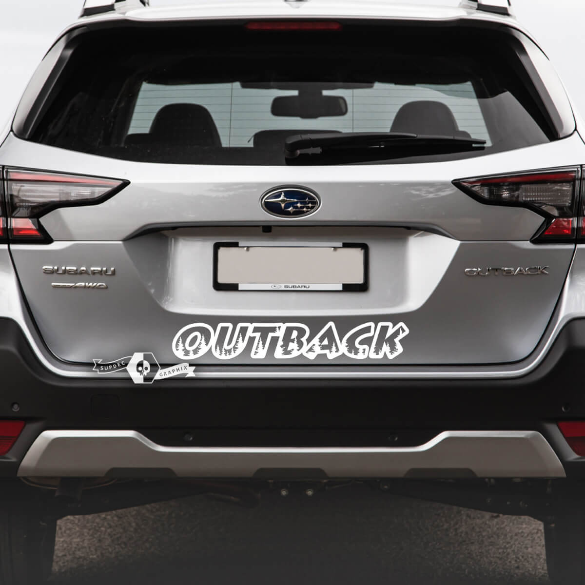 Suba Outback Rear Forest Vinyl Aufkleber Aufkleber Grafik
