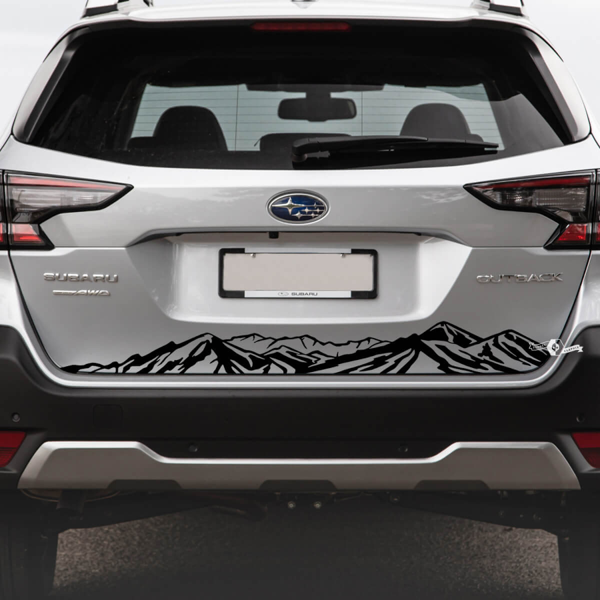 Suba Outback Rear Bumper Mountains Vinyl Sticker Aufkleber Grafik

