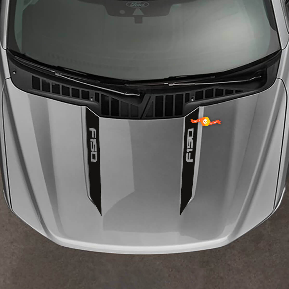 Ford F150 F-150 2021–2024 breite Motorhaube, Speerstreifen, Vinyl-Aufkleber und grafische Aufkleber
