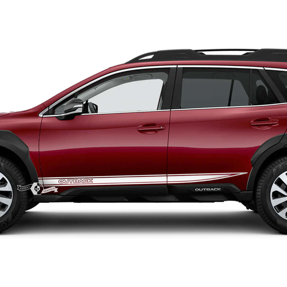 Seitlicher Rocker Panel Vinyl Aufkleber Grafik Aufkleber 2 passen zu Suba Outback
