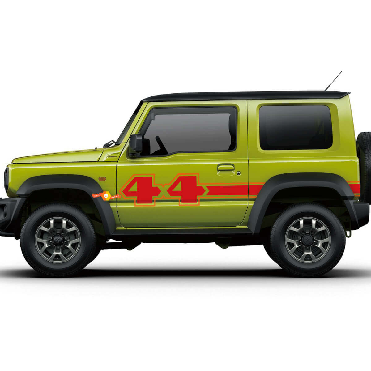 2X Suzuki JIMNY 4x4 Farbstreifen Seitentüren Aufkleber Grafiken
