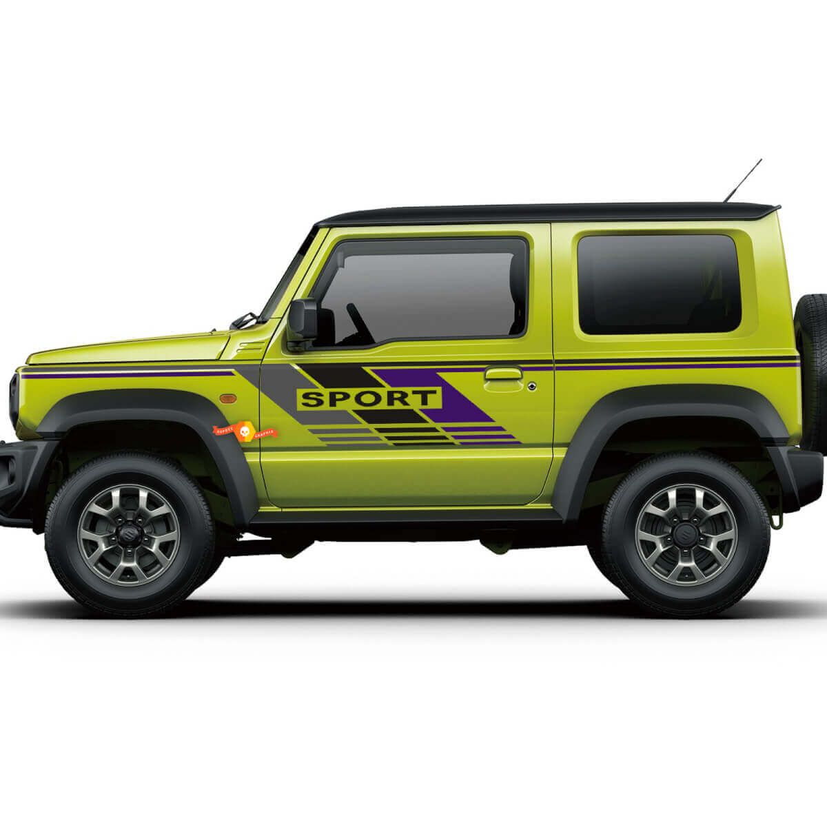 2x Streifen Seitentüren Aufkleber Grafiken Vinyl Aufkleber für Suzuki Jimny Sport
