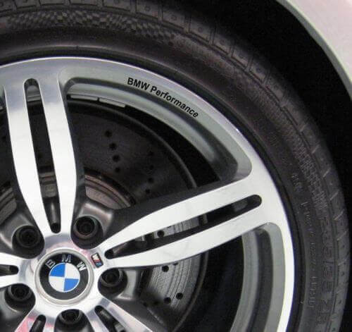 BMW Performance Felgenrand Vinyl-Aufkleberset für BMW Fahrzeuge