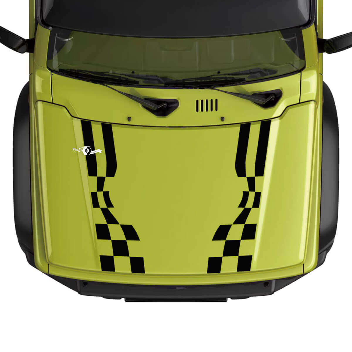 Flag Kariert Rennstreifen Motorhaubenaufkleber Dekor Für Suzuki JIMNY