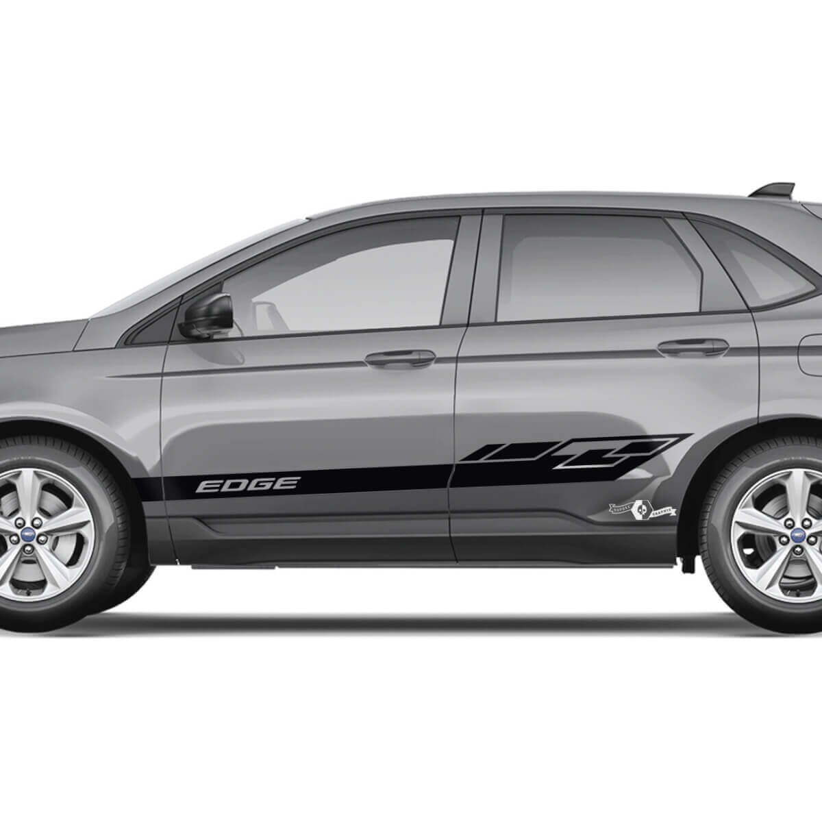 2x seitliche Ford Edge-Türen, Vinyl-Racing-Streifen, Karosserieaufkleber, Vinyl-Grafikaufkleber 4
