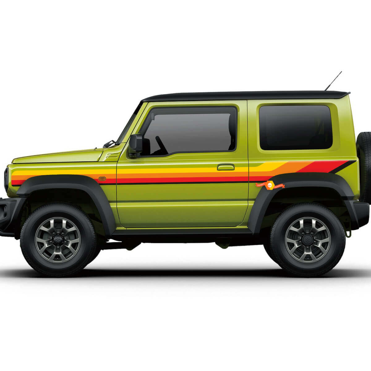Suzuki JIMNY Vintage Retro Streifen Türen Aufkleber Aufkleber Grafiken 5
