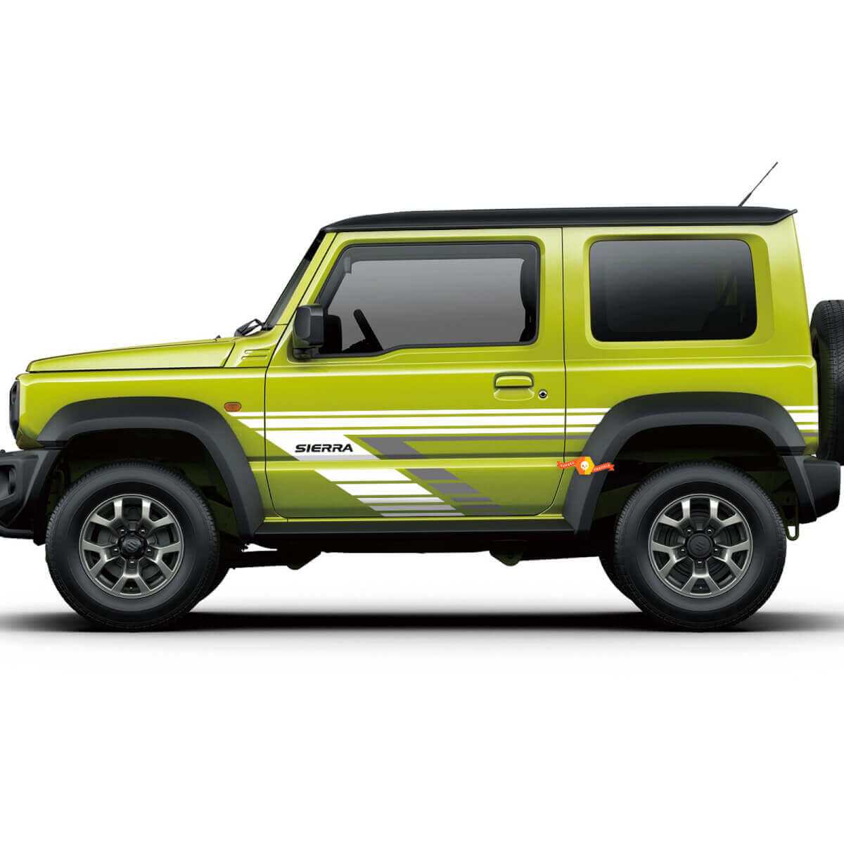Suzuki JIMNY Sierra Vintage Retro Streifen Türen Aufkleber Aufkleber Grafiken 7
