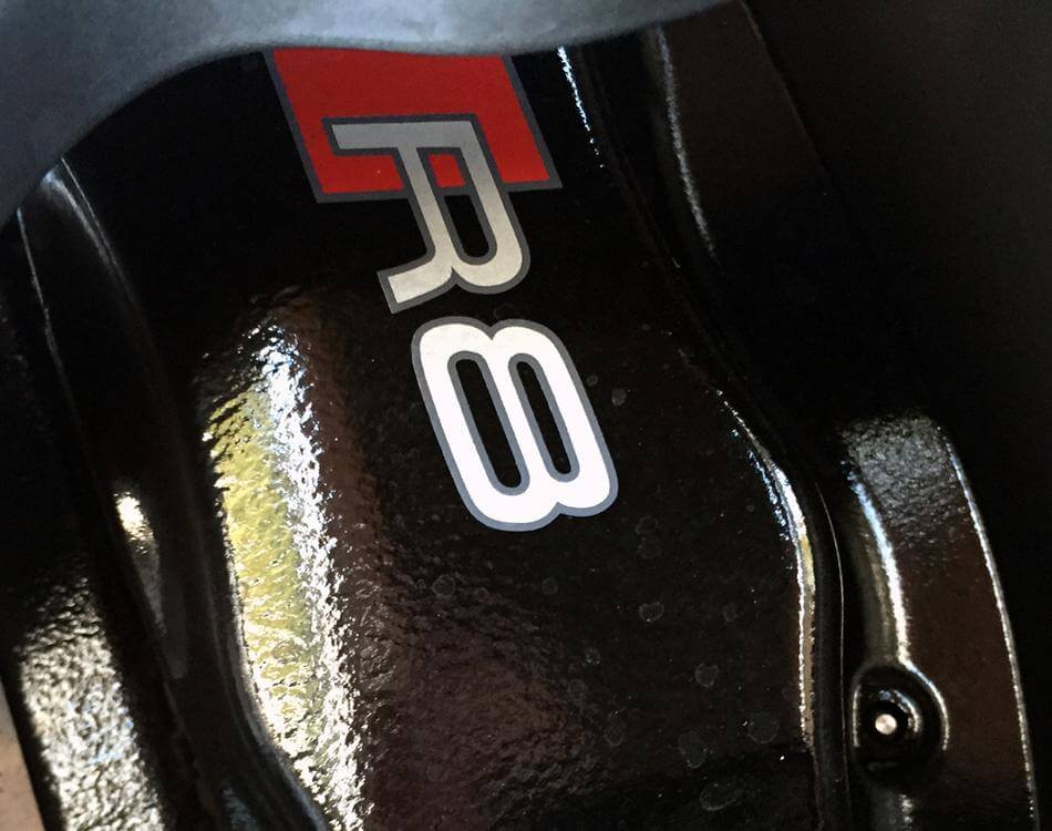 R8 Logo Bremssattel Vinyl Aufkleber Set für Audi TT A3 A4 S3 Q5 S-line