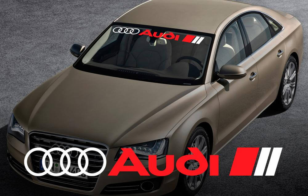 AUDI Frontscheibenaufkleber für A4 A5 A6 A8 S4 S5 S8 Q5 Q7 TT RS 4 RS8
