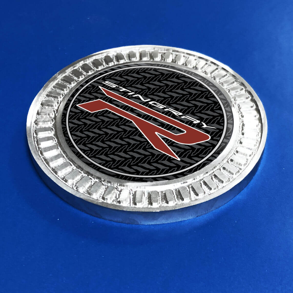 3D-Abzeichen Stingray R Chevrolet Corvette Metall-Aluminium-Emblem
